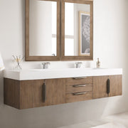 Sonoma 1 Vanity - Wall Mount - 72" Wood/Oak Latte