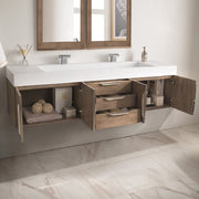 Sonoma 1 Vanity - Wall Mount - 72" Wood/Oak Latte