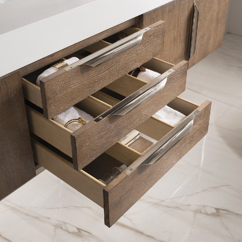 Sonoma 1 Vanity - Wall Mount - 72" Wood/Oak Latte