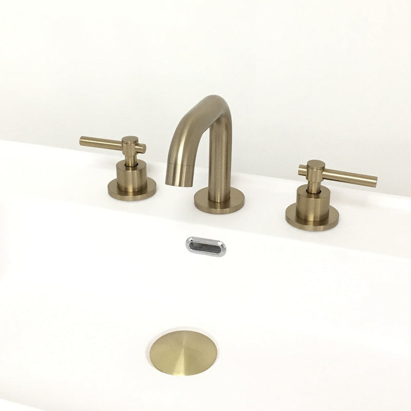 Metro Bathroom Faucet - Widespread - 5" Brass/Satin Brass