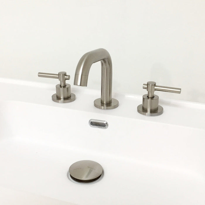 Metro Bathroom Faucet - Widespread - 5" Brass/Brushed Nickel