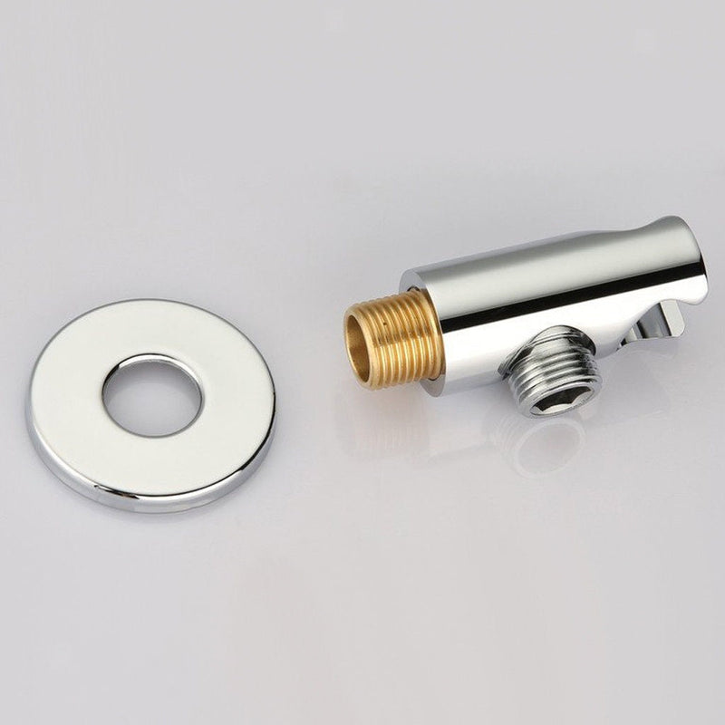 Smart Hand Shower Holder Connector - Wall Mount - 2" Brass/Polished Chrome