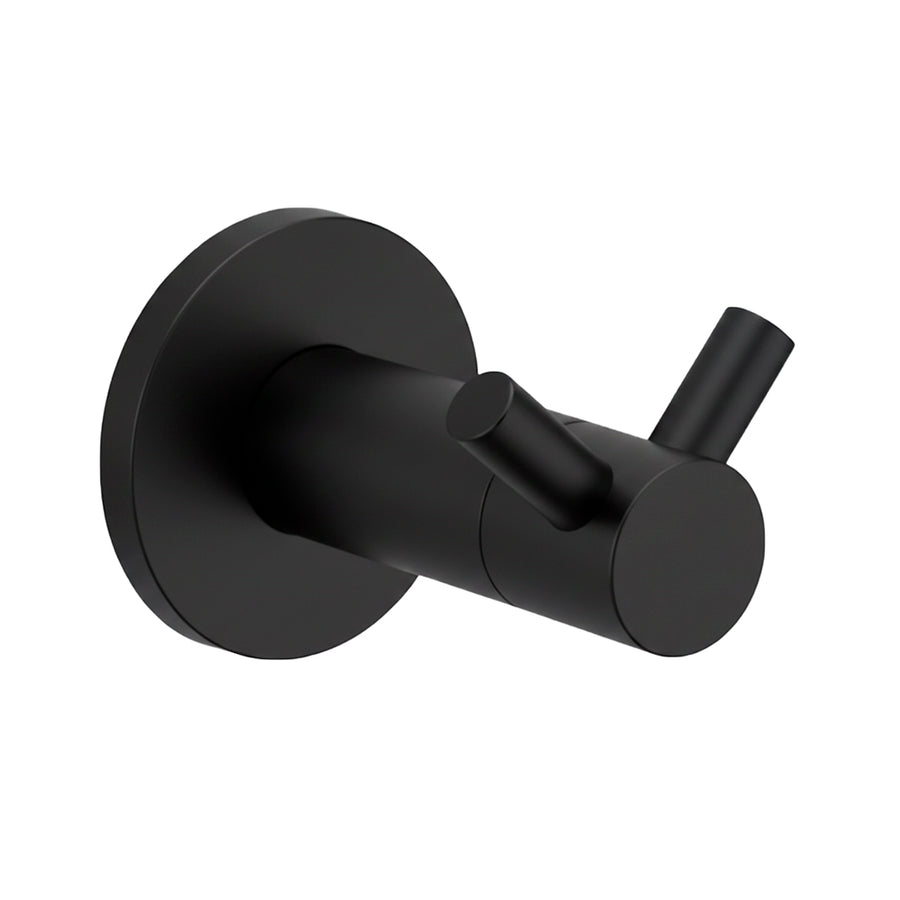Metro Double Hook - Wall Mount - 2" Stainless Steel/Matt Black