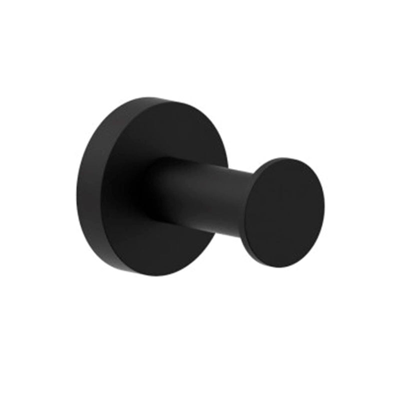 Metro Single Hook - Wall Mount - 2" Brass/Matt Black