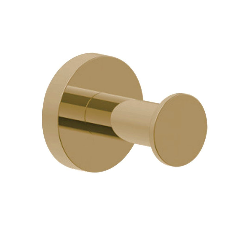 Metro Single Hook - Wall Mount - 2" Brass/Satin Brass