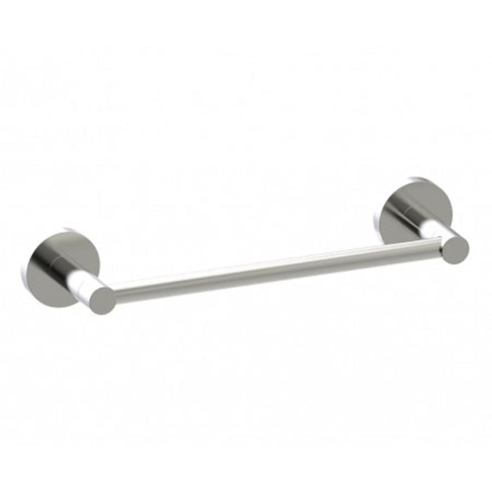 Metro Single Towel Bar - Wall Mount - 9" Brass/Brushed Nickel