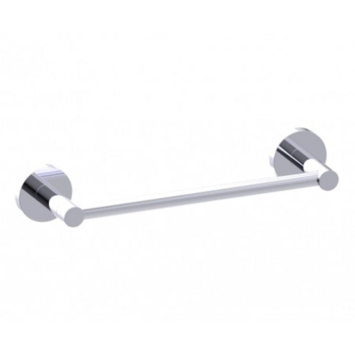 Metro Single Towel Bar - Wall Mount - 9" Brass/Polished Chrome