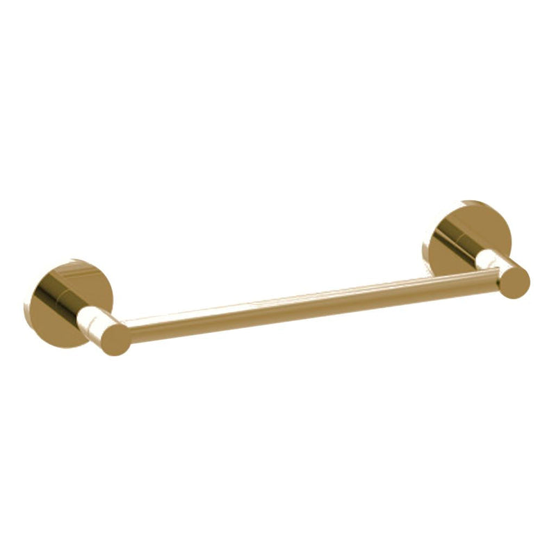 Metro Single Towel Bar - Wall Mount - 9" Brass/Satin Brass