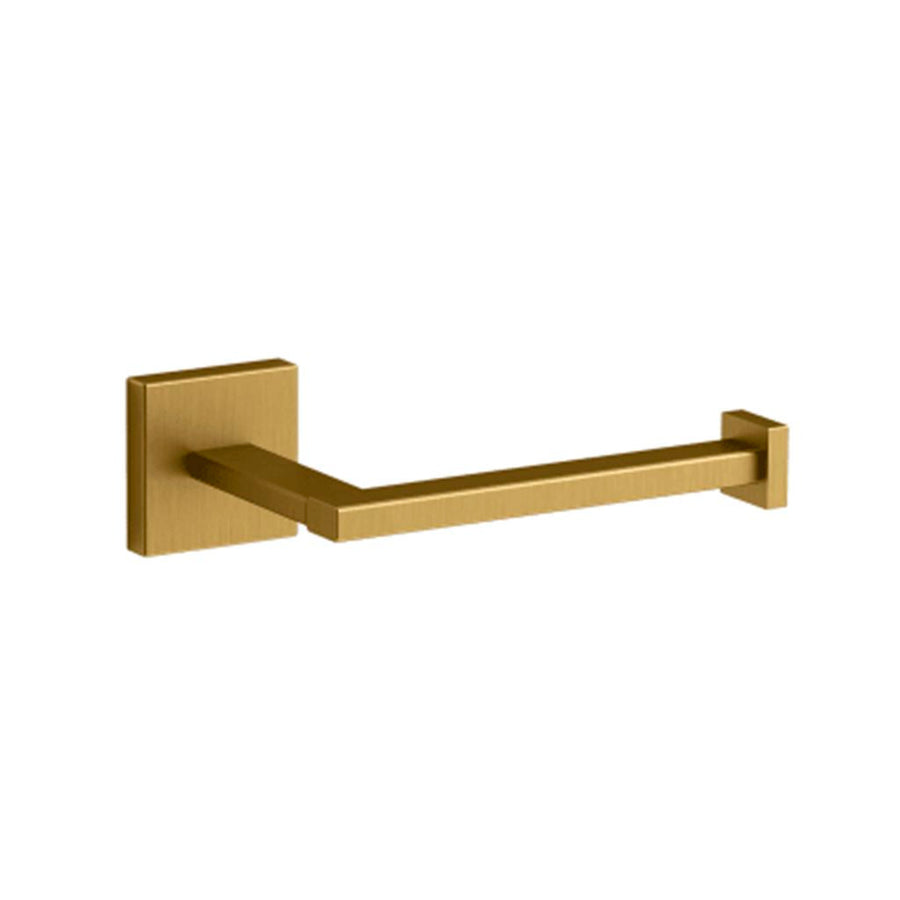 Devon Toilet Paper Holder - Wall Mount - 7" Stainless Steel/Satin Brass