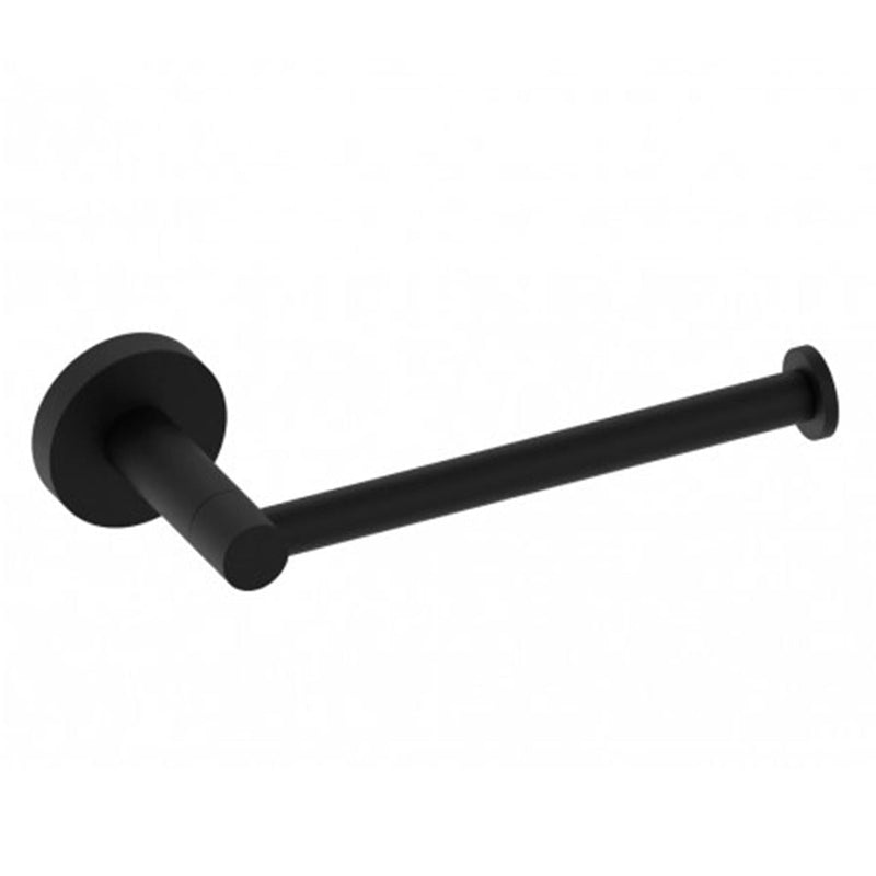 Metro Single Toilet Paper Holder - Wall Mount - 8" Brass/Matt Black