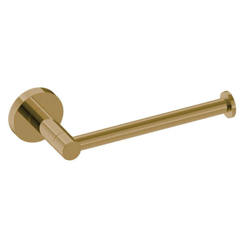 Metro Single Toilet Paper Holder - Wall Mount - 8" Brass/Satin Brass