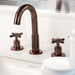 Smart Cross Bathroom Faucet - Widespread - 8" Brass/Copper