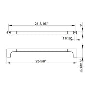 Edition 4 Single Towel Bar - Wall Mount - 24" Brass/Polished Chrome