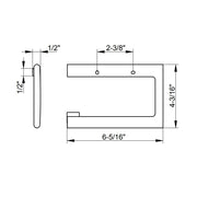 Edition 4 Toilet Paper Holder - Wall Mount - 6" Brass/Polished Chrome