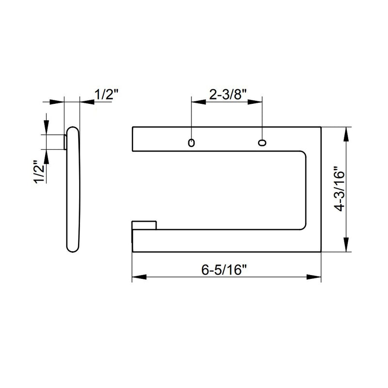 Edition 4 Toilet Paper Holder - Wall Mount - 6" Brass/Polished Chrome