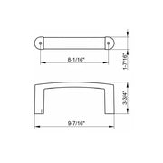 Elegance 5 Towel Ring - Wall Mount - 10" Brass/Polished Chrome