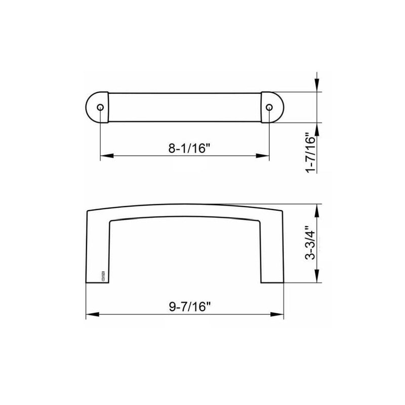 Elegance 5 Towel Ring - Wall Mount - 10" Brass/Polished Chrome