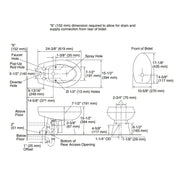 San Michael Bidet - Floor Mount - 15" Porcelain/White