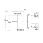 Reverse Sliding Shower Door - Wall Mount - 60" Glass/Dark Bronze