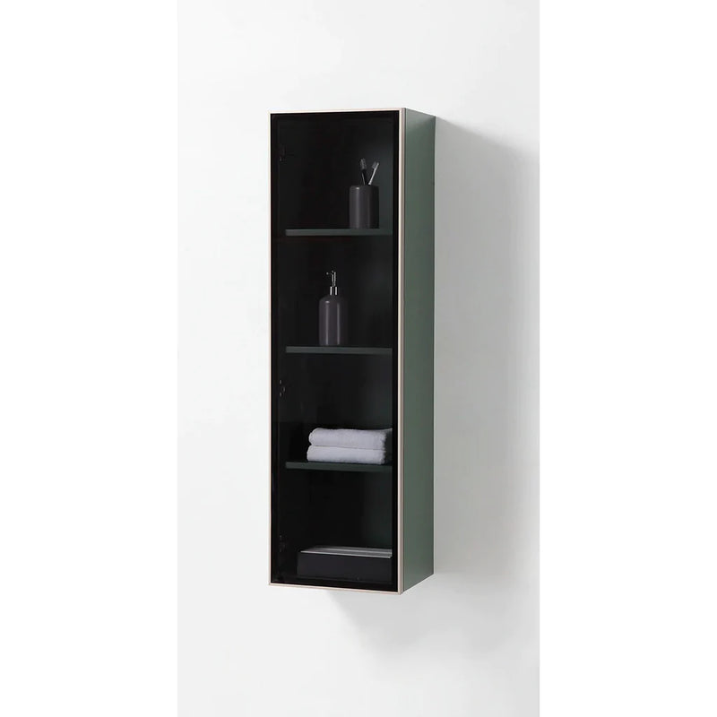 Luce Auxiliary Column - Wall Mount - 13" Wood/Forest Green