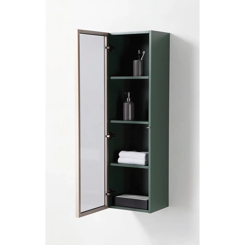 Luce Auxiliary Column - Wall Mount - 13" Wood/Forest Green