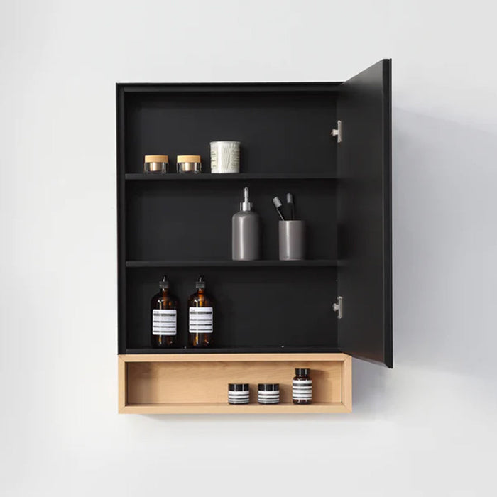 Bergen Medicine Cabinet - Wall Mount - 24" Wood/Glass/Whitewash Oak