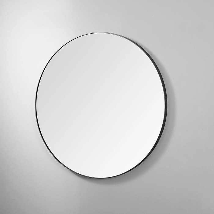 Shell Vanity Mirror - Wall Mount - 30" Steel/Matt Black