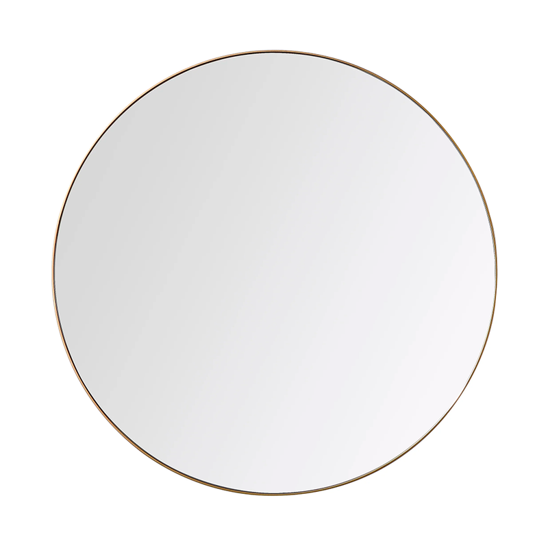Shell Vanity Mirror - Wall Mount - 30" Steel/Dark Gold