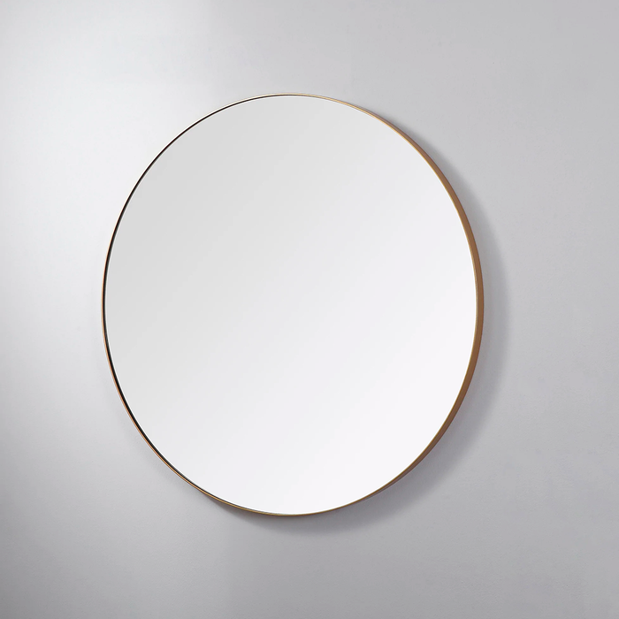 Shell Vanity Mirror - Wall Mount - 30" Steel/Dark Gold