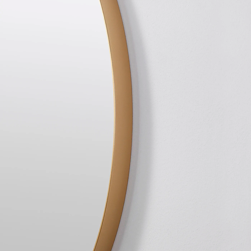 Shell Vanity Mirror - Wall Mount - 30" Steel/Dark Gold