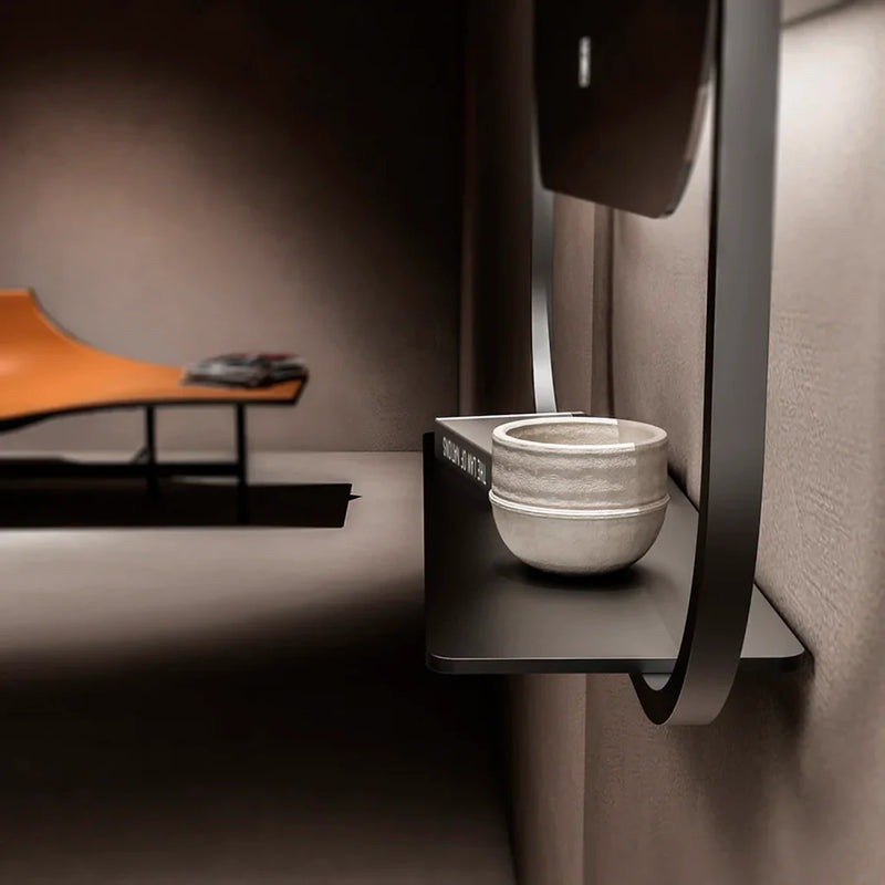 Van Vanity Mirror with LED Lighting - Wall Mount - 30" Glass/Matt Black