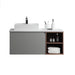 Manarello Single Sink Vanity - Wall Mount - 42" Wood/Light Gray