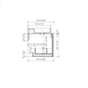 Manarello Single Sink Vanity - Wall Mount - 42" Wood/Light Gray