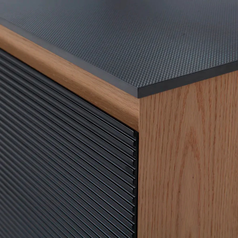 Oslo 2 Drawers Bathroom Vanity with Solid Surface Sink - Wall Mount - 48" Wood/Matte Black/Whitewash