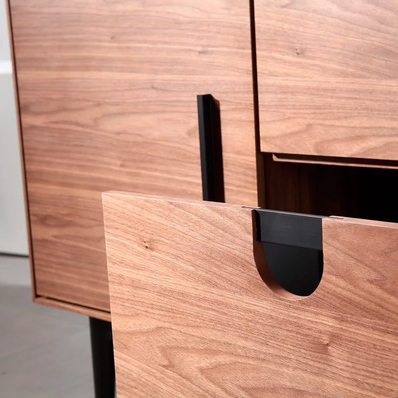 Portree 2 Drawers And 2 Doors Bathroom Vanity with Quartz top and Double Vessel Sinks - Floor Mount - 60" Wood/Walnut