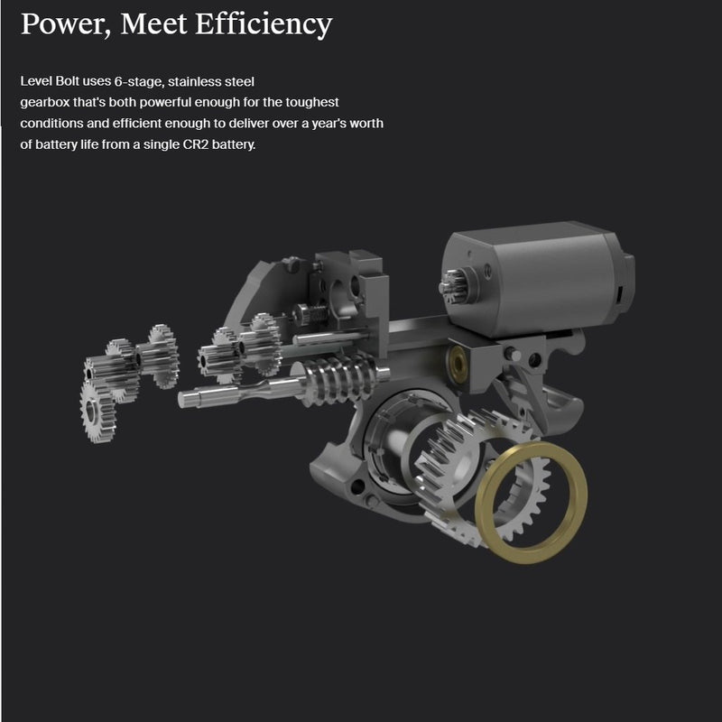 Helios Smart Deadbolt - Door Mount - 1" Brass/Gray