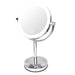 Genova 10X Led Touch Make-Up Mirror - Free Standing - 7" Stainless Steel/Polished Chrome