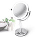 Genova 10X Led Touch Make-Up Mirror - Free Standing - 7" Stainless Steel/Polished Chrome