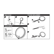 Travel 5X Led Touch Make-Up Mirror - Floor Standing - 6" Stainless Steel/Polished Chrome