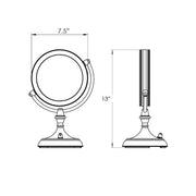 Venice 10X Led Make-Up Mirror - Free Standing - 7" Stainless Steel/Polished Chrome