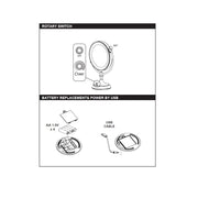 Venice 10X Led Make-Up Mirror - Free Standing - 7" Stainless Steel/Polished Chrome