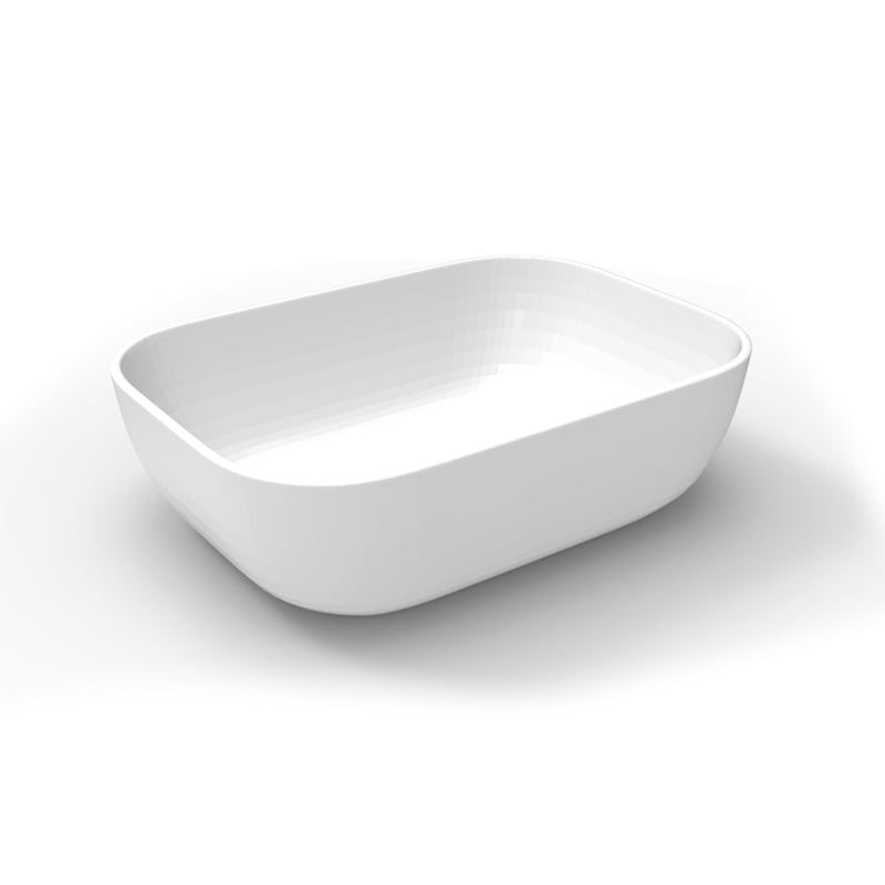 Geo Bathroom Sink - Vessel - 18" Ceramic/Gloss White