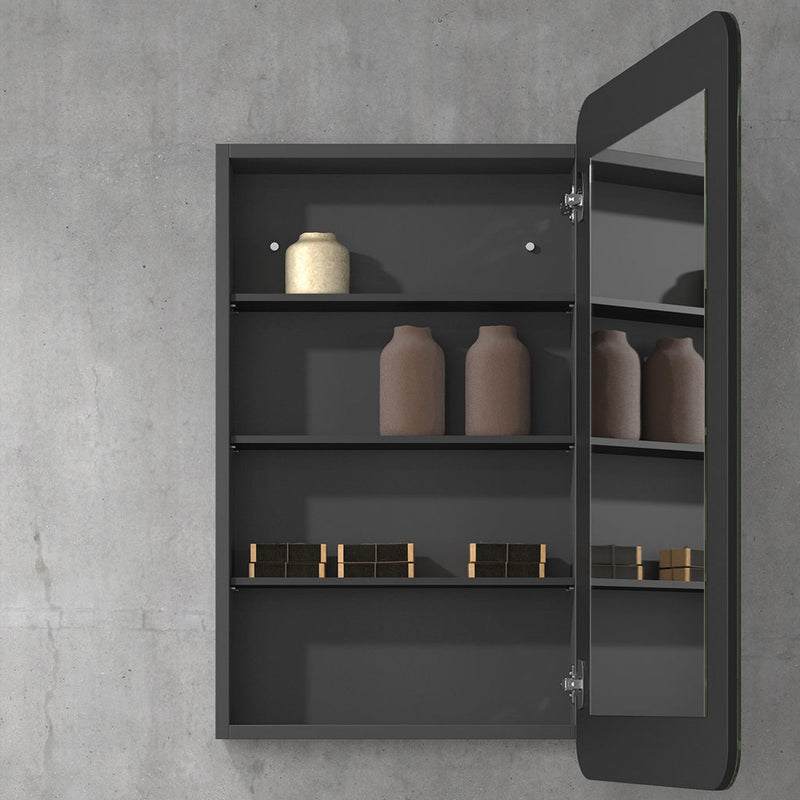 Orla Medicine Cabinet - Wall Mount - 20" Aluminum/Black