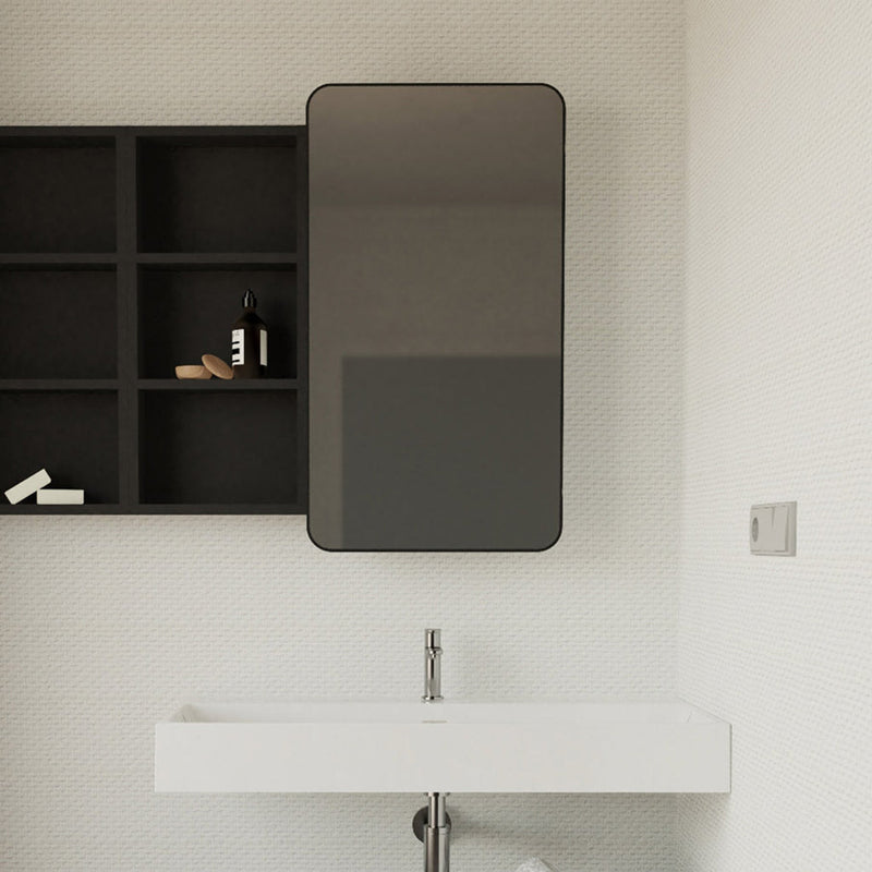 Orla Medicine Cabinet - Wall Mount - 20" Aluminum/Black