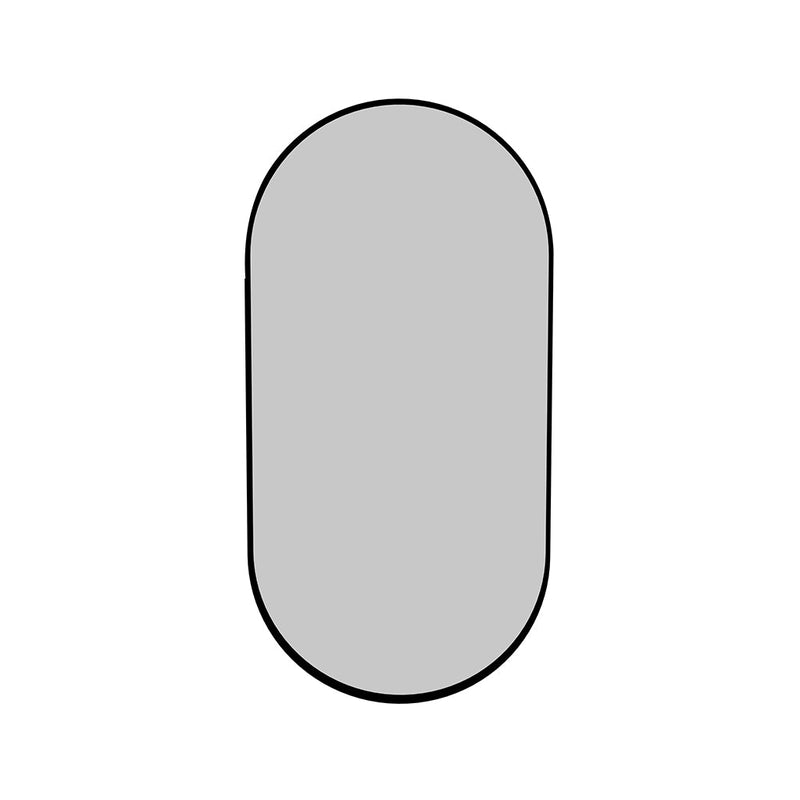 Oval Vanity Mirror - Wall Mount - 20" Mdf/Matt Black