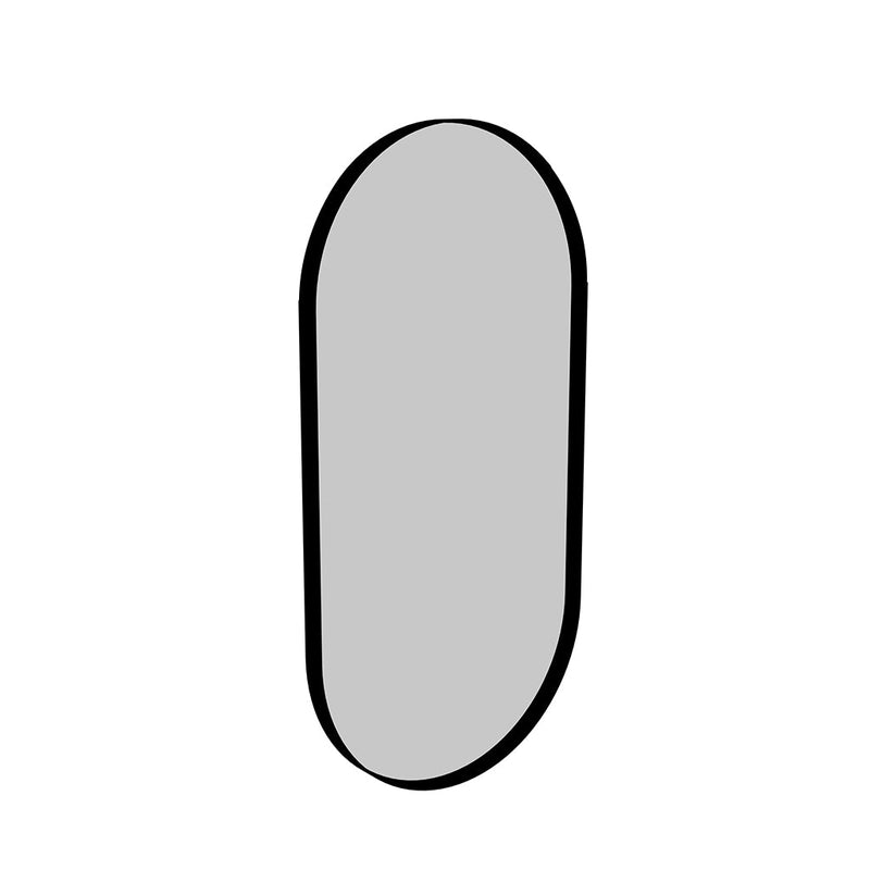 Oval Vanity Mirror - Wall Mount - 20" Mdf/Matt Black