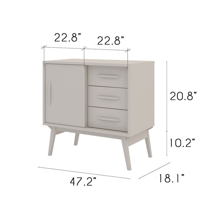 Velvet 3 Drawers And 1 Door Bathroom Vanity with Vessel Sink - Floor Mount - 48" Wood/Trebine Oak