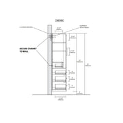 City Auxiliary Vanity - Wall Mount - 20" Wood/Matt White