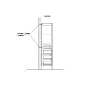 Shaker Auxiliary Vanity - Wall Mount - 18" Wood/Brandy