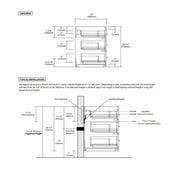 City Vanity - Wall Mount - 72" Solid Surface/Matt White